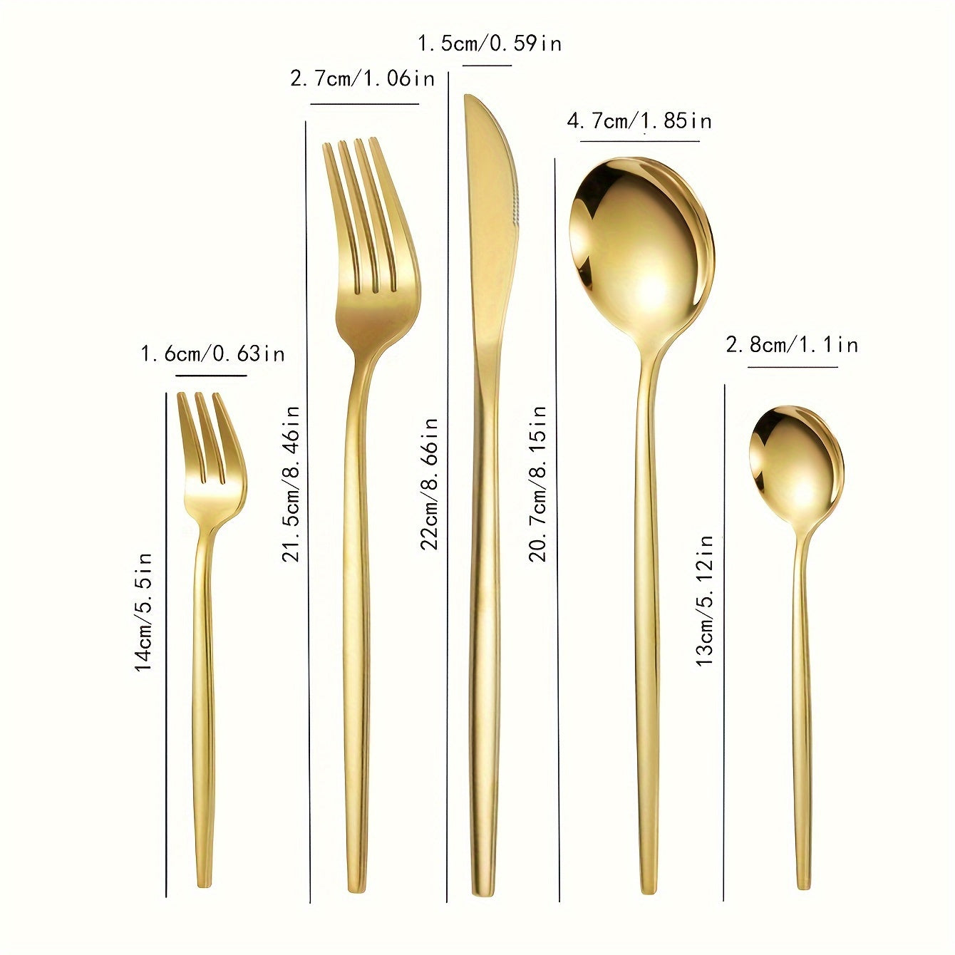 Gold Stainless Steel Cutlery Set