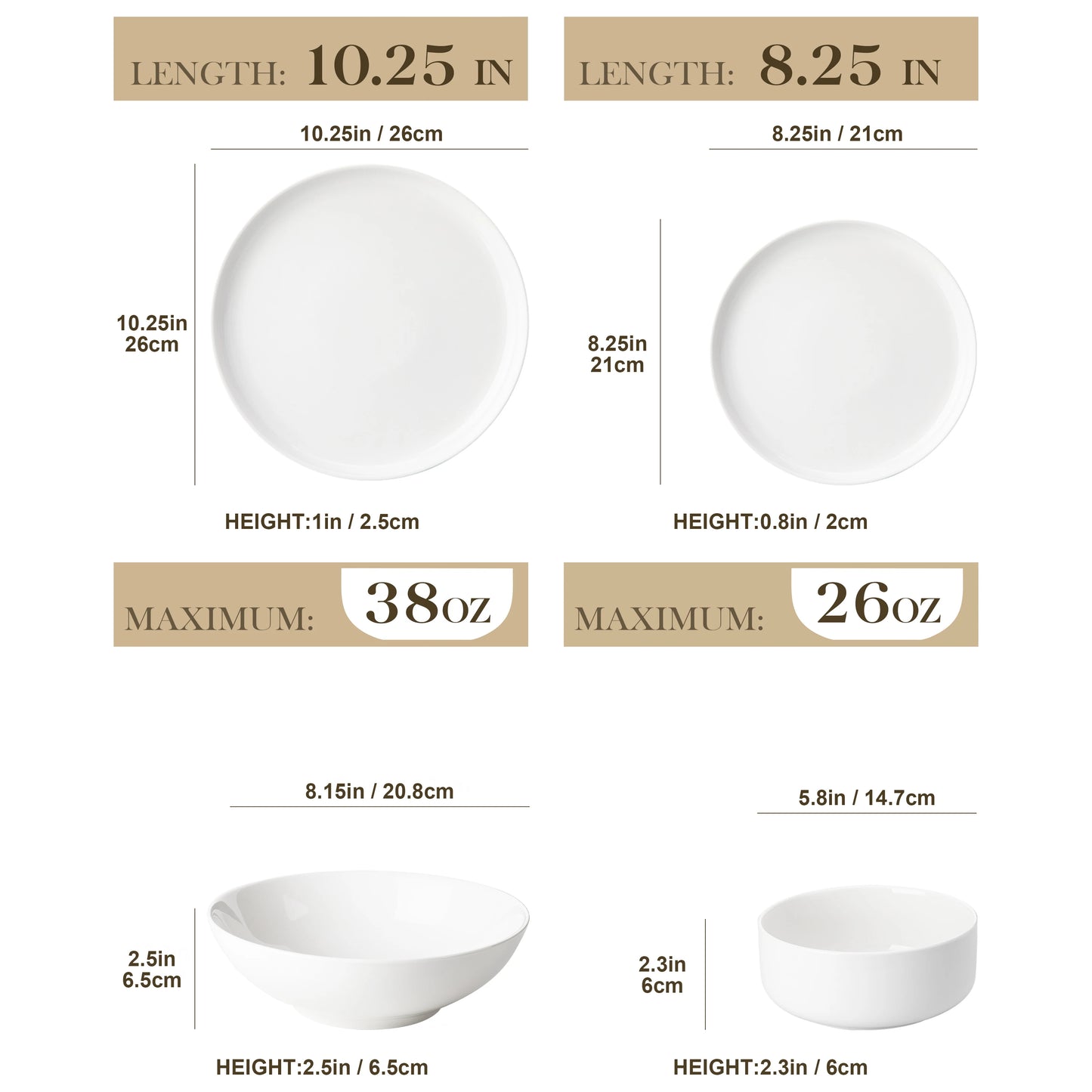 Timeless Porcelain Dinnerware Set
