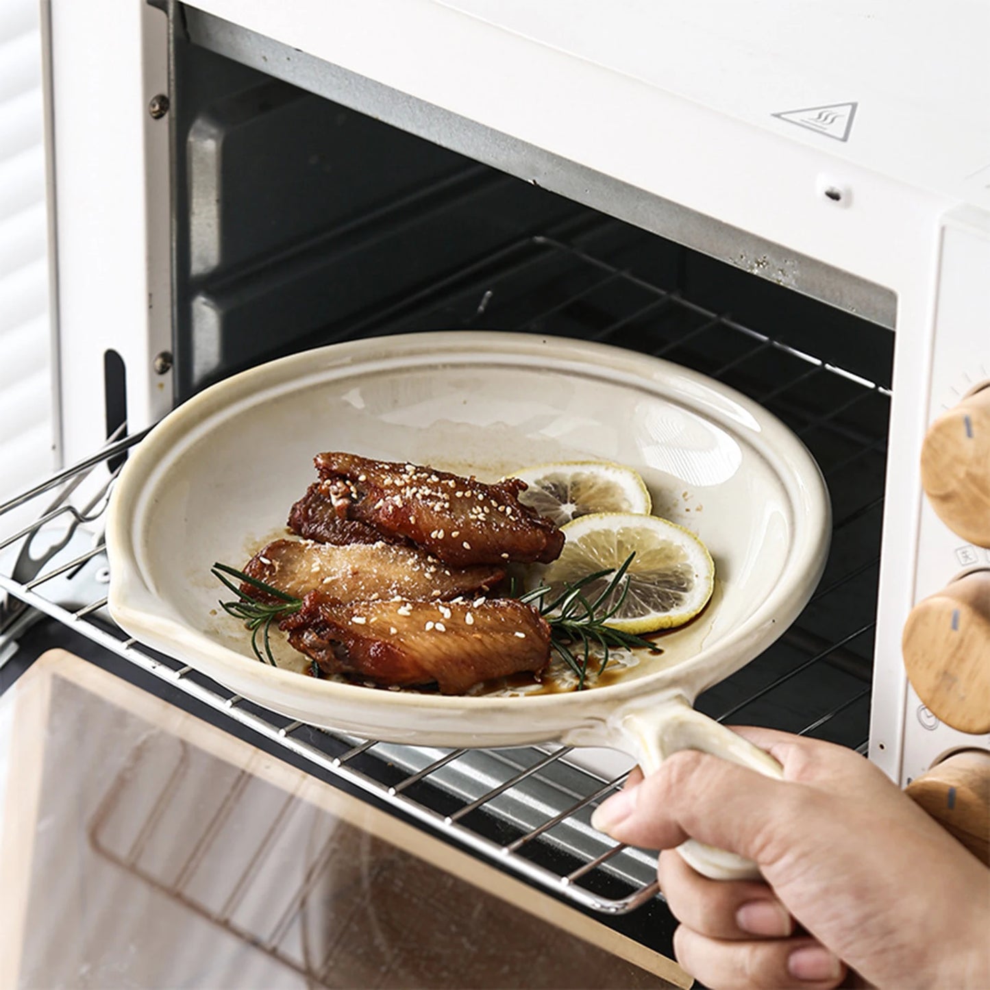 Ceramic Serving Plate with Handle