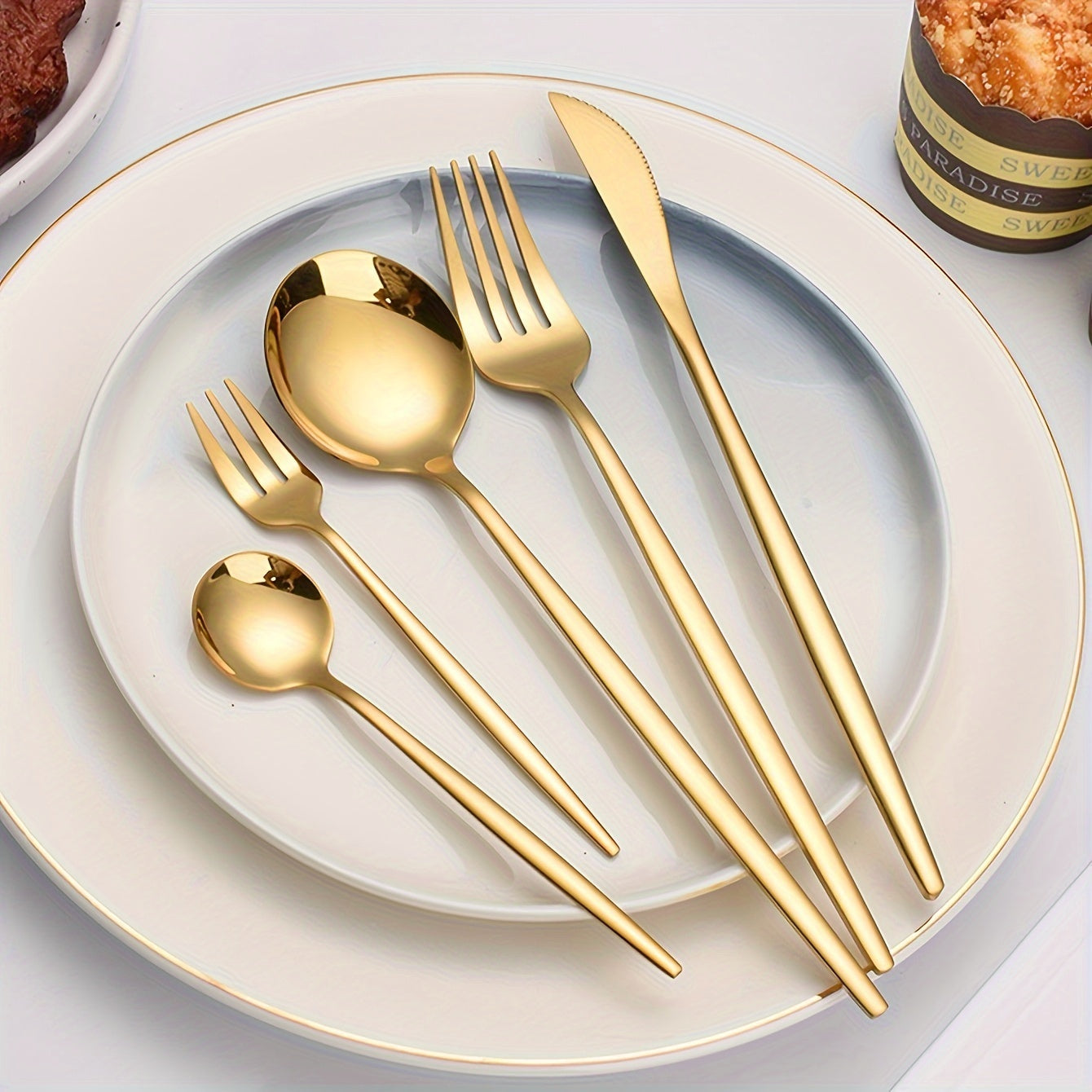 Gold Stainless Steel Cutlery Set