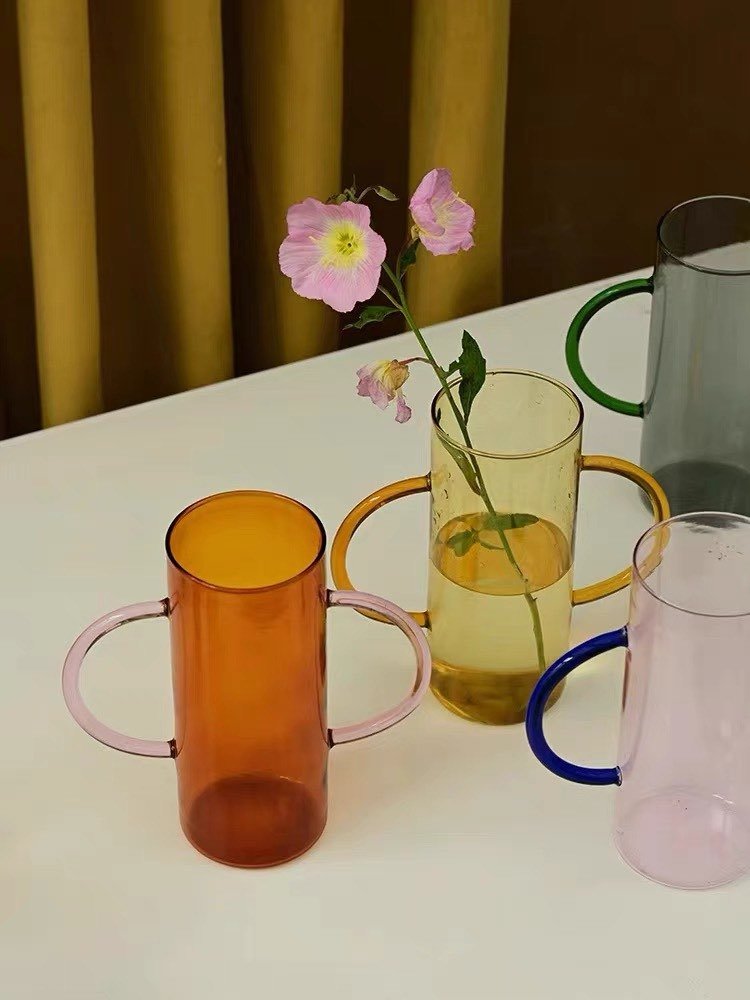 Two-handle Glass Vase